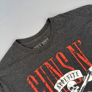 Guns N Roses Appetite For Destruction Band T Shirt Mens Gray Large Rock Tee